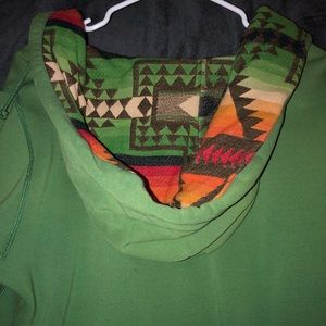 Green western polo zip up
